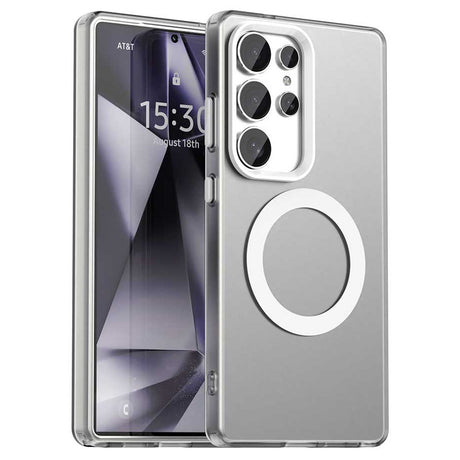 EIDERWOOD Samsung Galaxy S25 Ultra Hybrid Plast Cover - MagSafe Kompatibel - Gennemsigtig / Hvid