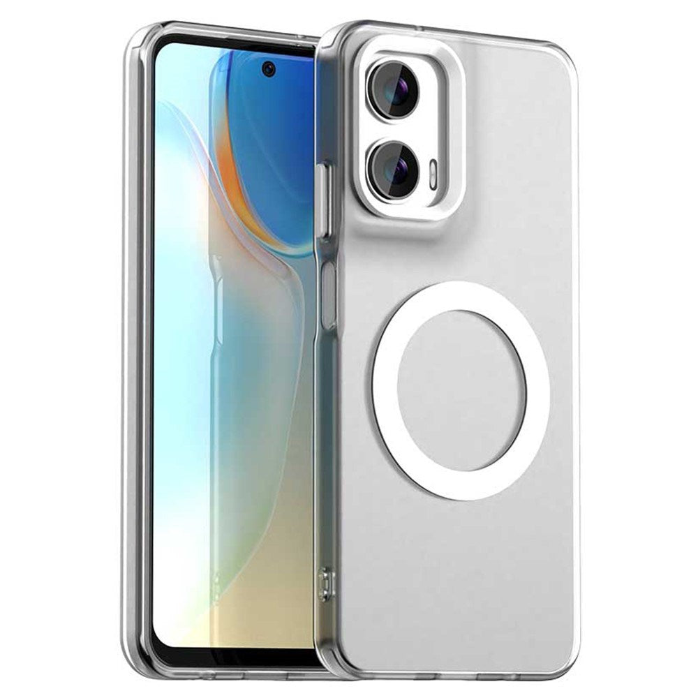 EIDERWOOD Motorola Moto G35 5G Hybrid Plast Cover - MagSafe Kompatibel - Gennemsigtig / Hvid