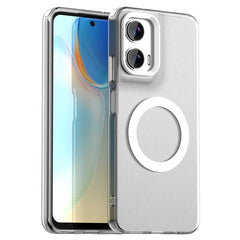 EIDERWOOD Motorola Moto G35 5G Hybrid Plast Cover - MagSafe Kompatibel - Gennemsigtig / Hvid