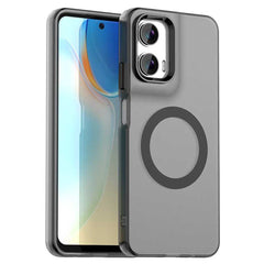 EIDERWOOD Motorola Moto G35 5G Hybrid Plast Cover - MagSafe Kompatibel - Gennemsigtig / Sort