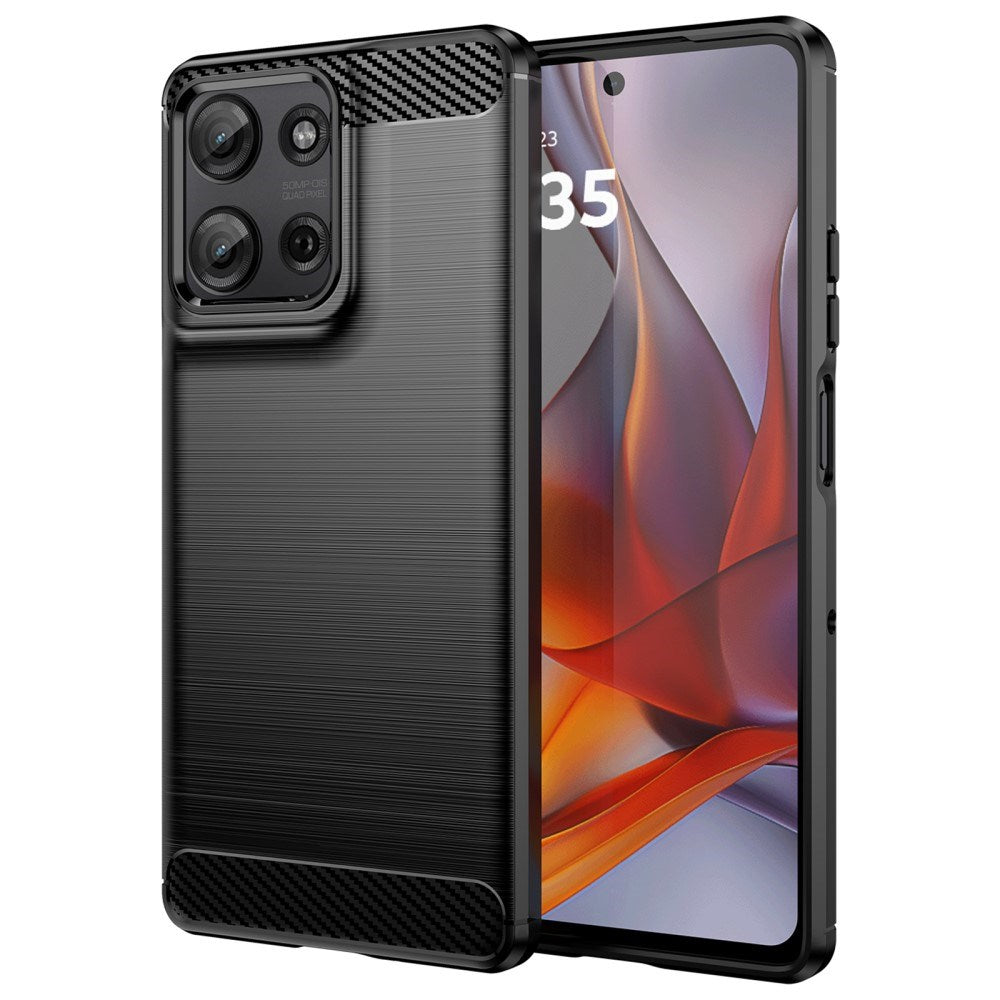 EIDERWOOD Motorola Moto G75 (5G) Brushed Carbon Cover - Sort