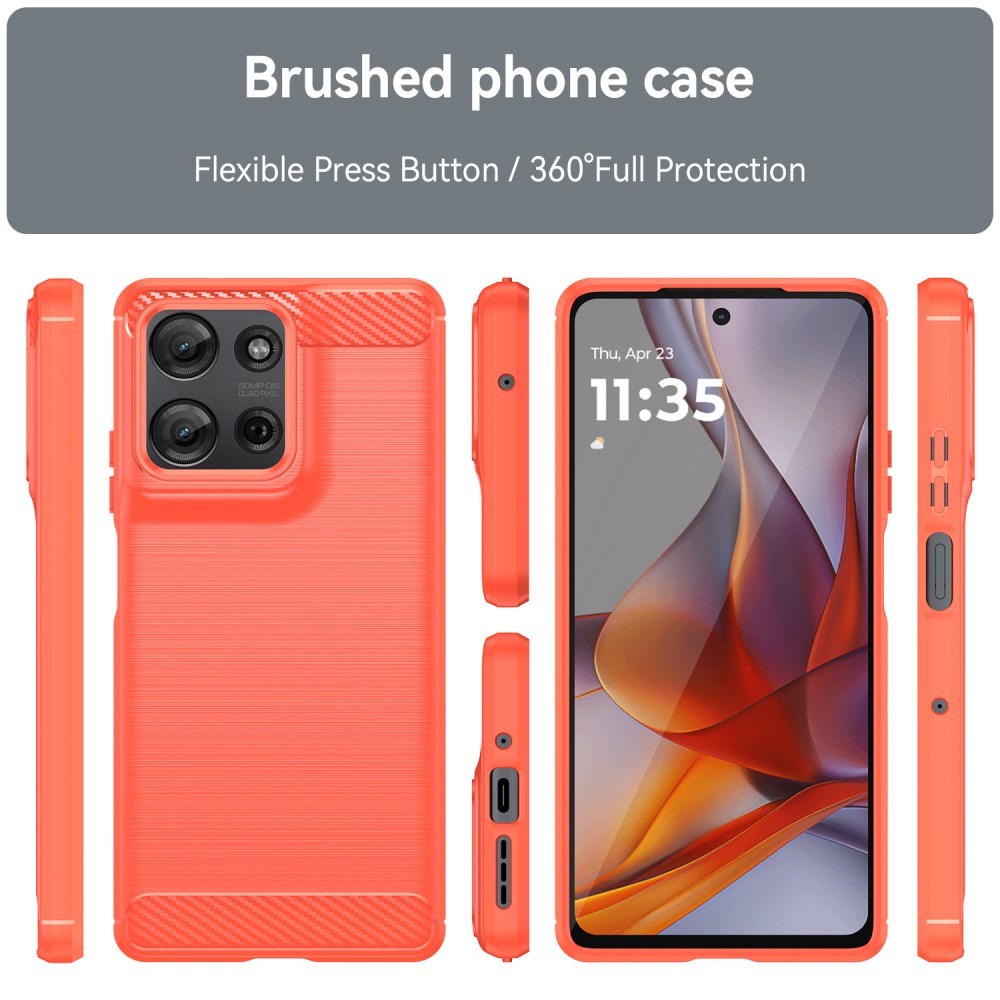 EIDERWOOD Motorola Moto G75 (5G) Brushed Carbon Cover - Rød