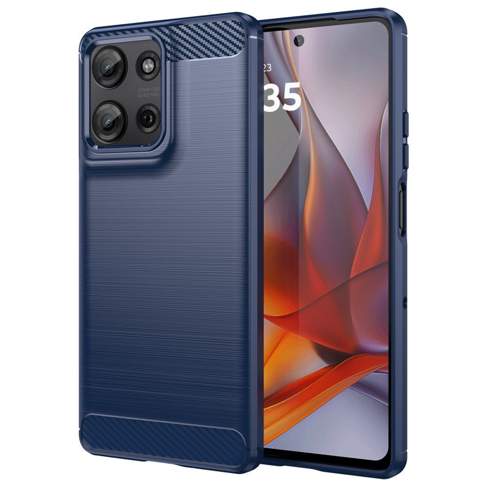 EIDERWOOD Motorola Moto G75 (5G) Brushed Carbon Cover - Blå