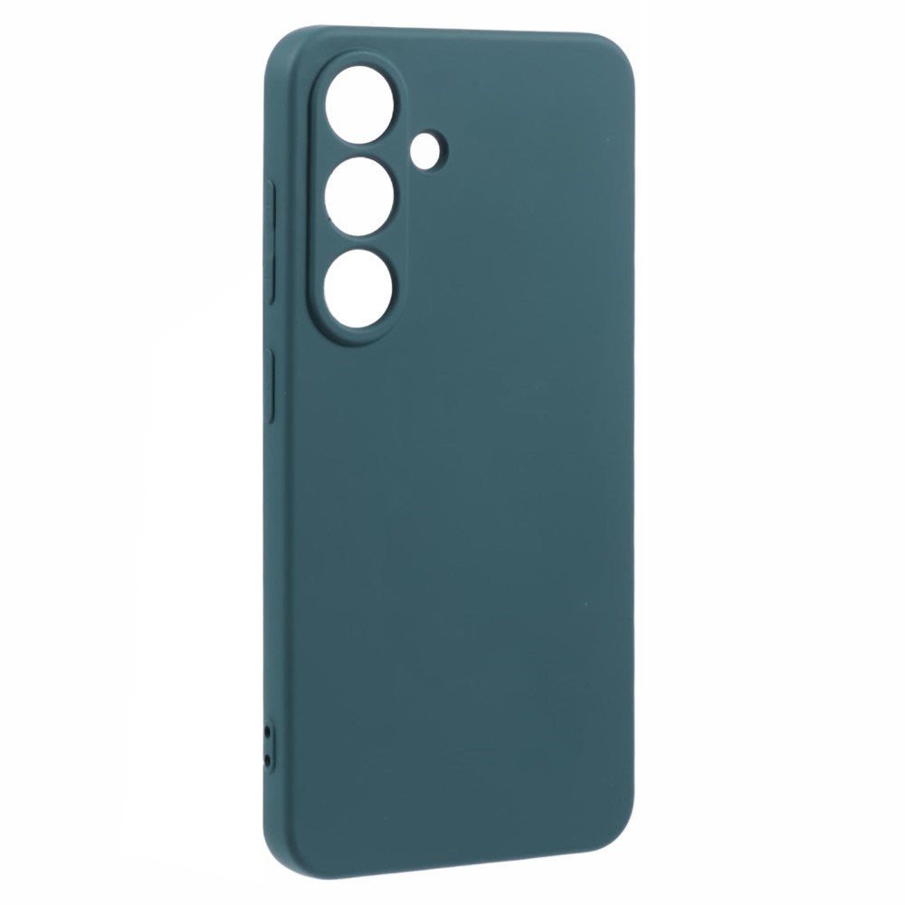 EIDERWOOD - Samsung Galaxy S25 Blødt Plast Cover - Anti-Ridse Beskyttelse med Fiberforing - Mørkegrøn