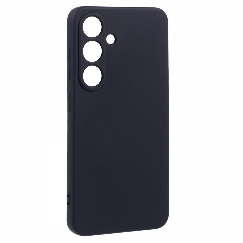 EIDERWOOD - Samsung Galaxy S25 Blødt Plast Cover - Anti-Ridse Beskyttelse med Fiberforing - Sort