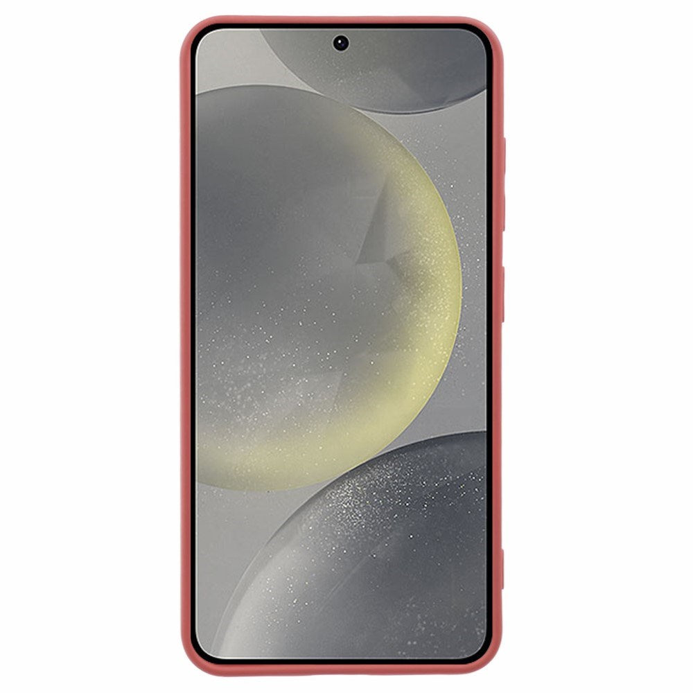 EIDERWOOD - Samsung Galaxy S25 Blødt Plast Cover - Anti-Ridse Beskyttelse med Fiberforing - Koralrød