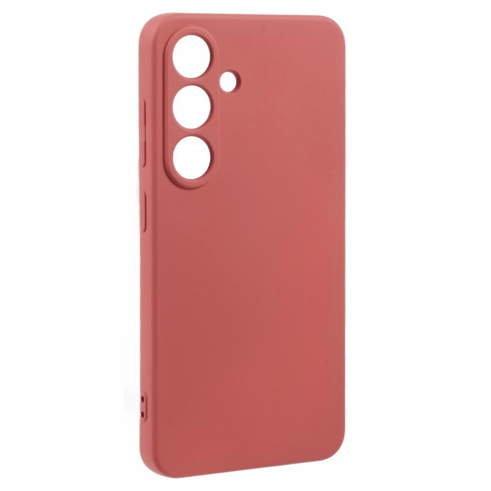EIDERWOOD - Samsung Galaxy S25 Blødt Plast Cover - Anti-Ridse Beskyttelse med Fiberforing - Koralrød