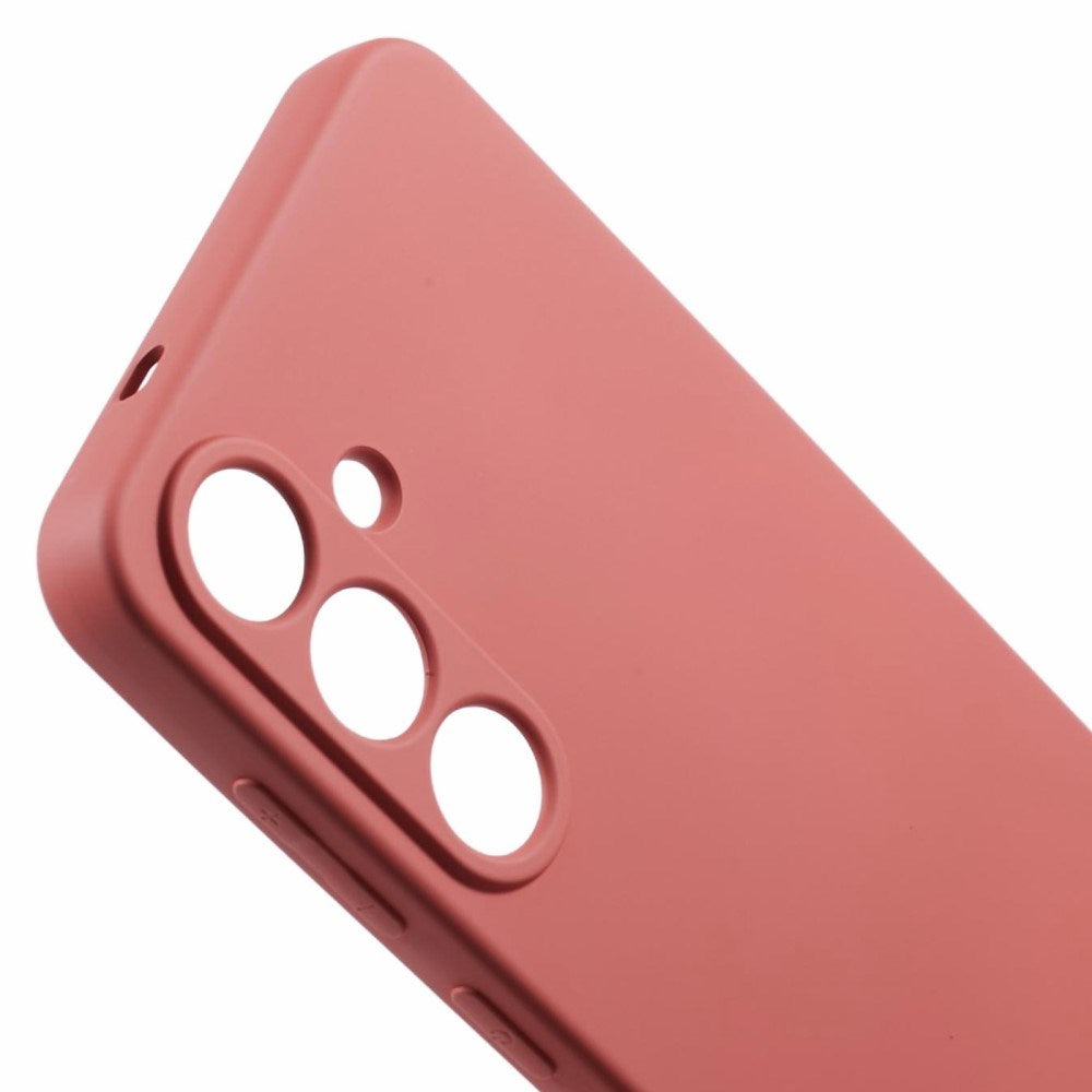 EIDERWOOD - Samsung Galaxy S25 Blødt Plast Cover - Anti-Ridse Beskyttelse med Fiberforing - Koralrød