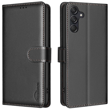 Samsung Galaxy A36 (5G) BINFEN Kunstlæder Flip Cover m. RFID Blokering - Sort