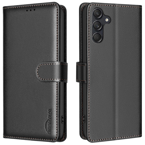 Samsung Galaxy A36 (5G) BINFEN Kunstlæder Flip Cover m. RFID Blokering - Sort