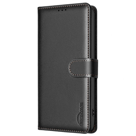 Samsung Galaxy A36 (5G) BINFEN Kunstlæder Flip Cover m. RFID Blokering - Sort
