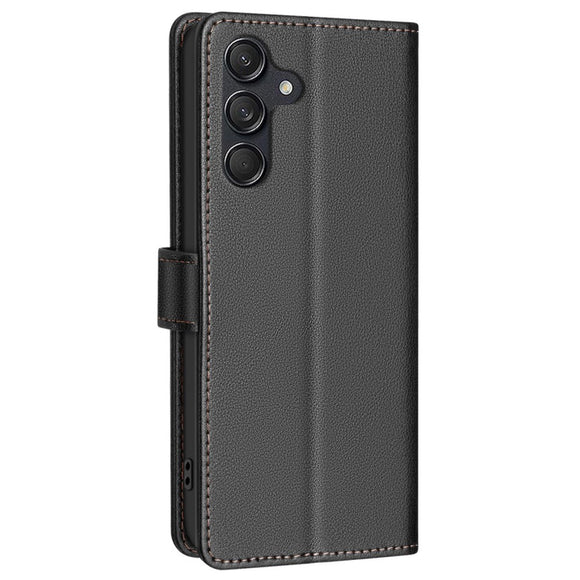 Samsung Galaxy A36 (5G) BINFEN Kunstlæder Flip Cover m. RFID Blokering - Sort