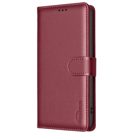 Samsung Galaxy A36 (5G) BINFEN Kunstlæder Flip Cover m. RFID Blokering - Rød