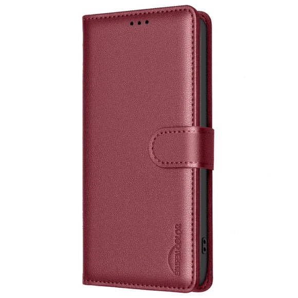 Samsung Galaxy A36 (5G) BINFEN Kunstlæder Flip Cover m. RFID Blokering - Rød