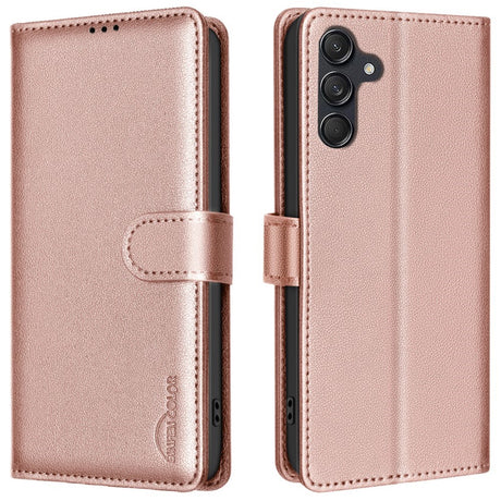 Samsung Galaxy A36 (5G) BINFEN Kunstlæder Flip Cover m. RFID Blokering - Rose Gold