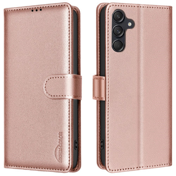 Samsung Galaxy A36 (5G) BINFEN Kunstlæder Flip Cover m. RFID Blokering - Rose Gold