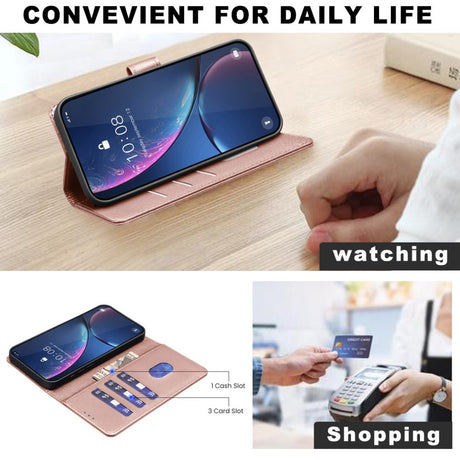 Samsung Galaxy A36 (5G) BINFEN Kunstlæder Flip Cover m. RFID Blokering - Rose Gold