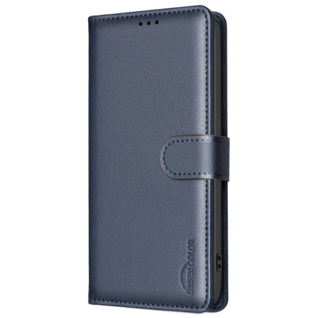 Samsung Galaxy A36 (5G) BINFEN Kunstlæder Flip Cover m. RFID Blokering - Blå