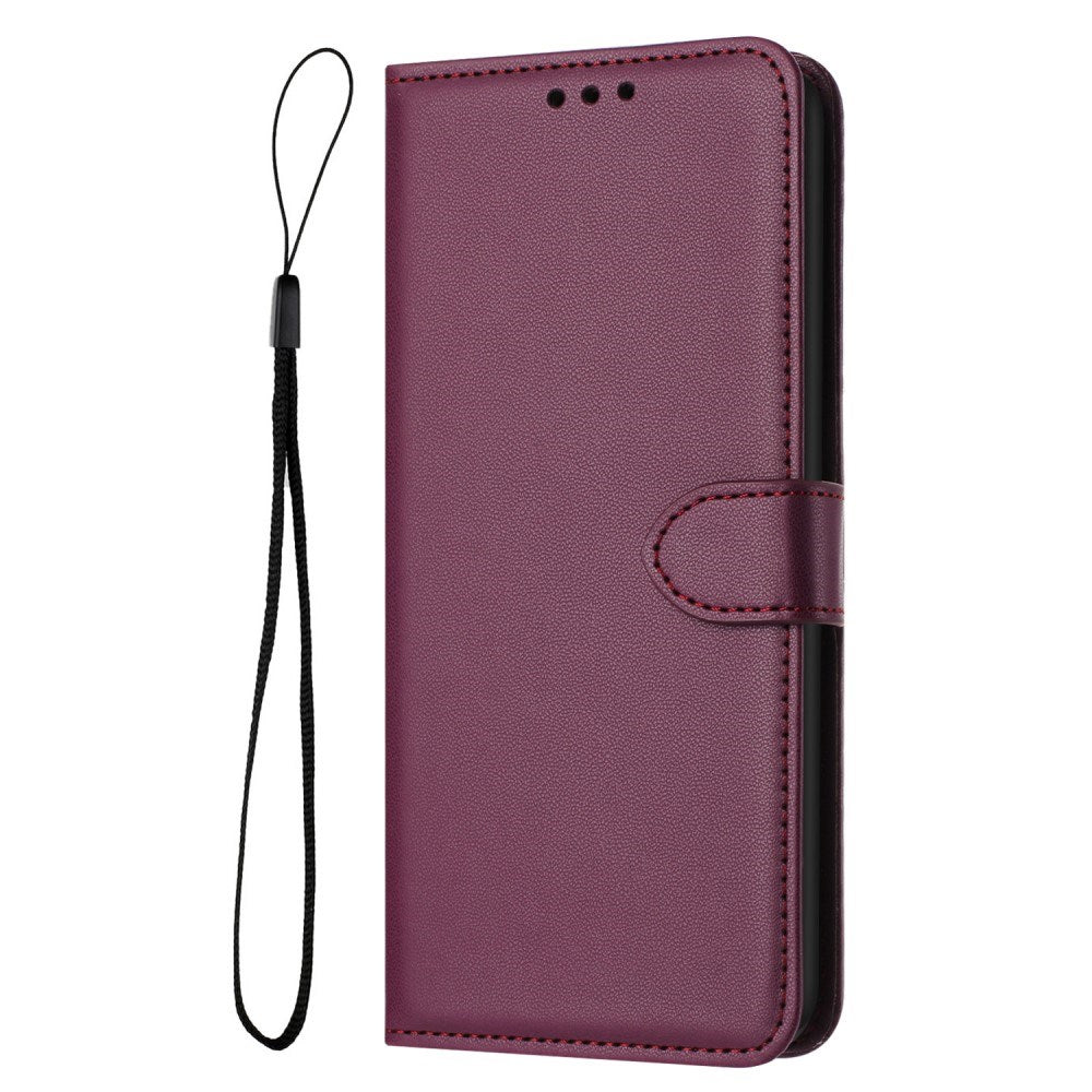 EIDERWOOD Samsung Galaxy S25 Ultra Vegansk Læder Flip Cover m. Aftagelig Strop - Rød