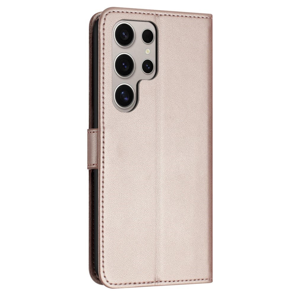 EIDERWOOD Samsung Galaxy S25 Ultra Vegansk Læder Flip Cover m. Aftagelig Strop - Rose Gold