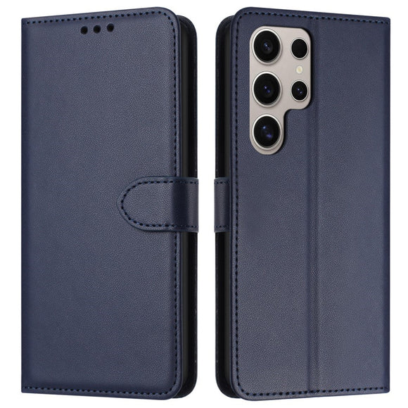 EIDERWOOD Samsung Galaxy S25 Ultra Vegansk Læder Flip Cover m. Aftagelig Strop - Blå