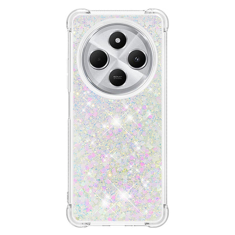 EIDERWOOD Xiaomi Redmi 14C Fleksibelt Plastik Cover med Flydende Glimmer - Sølv