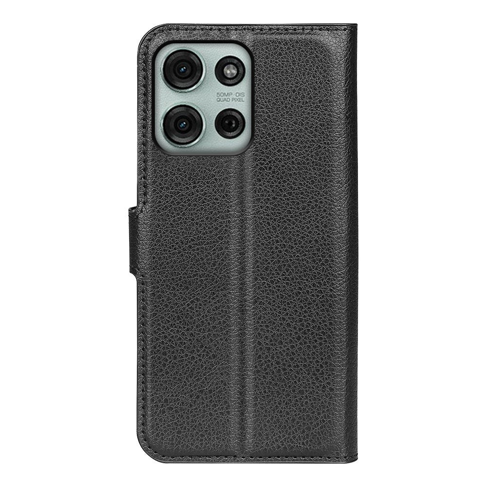 EIDERWOOD Motorola Moto G75 (5G) Kunstlæder Flip Cover m. Kortholder & Ståfunktion - Sort