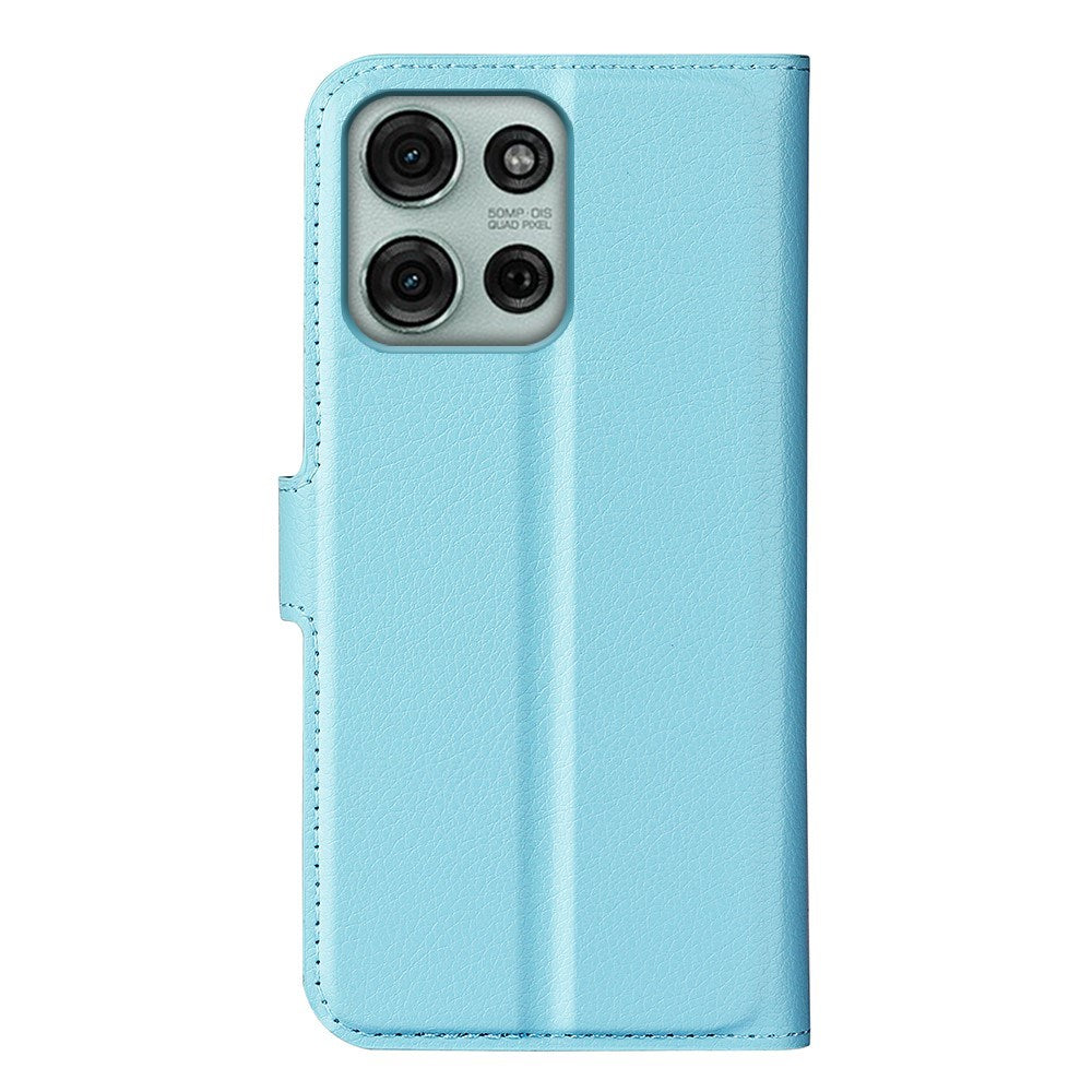EIDERWOOD Motorola Moto G75 (5G) Kunstlæder Flip Cover m. Kortholder & Ståfunktion - Blå