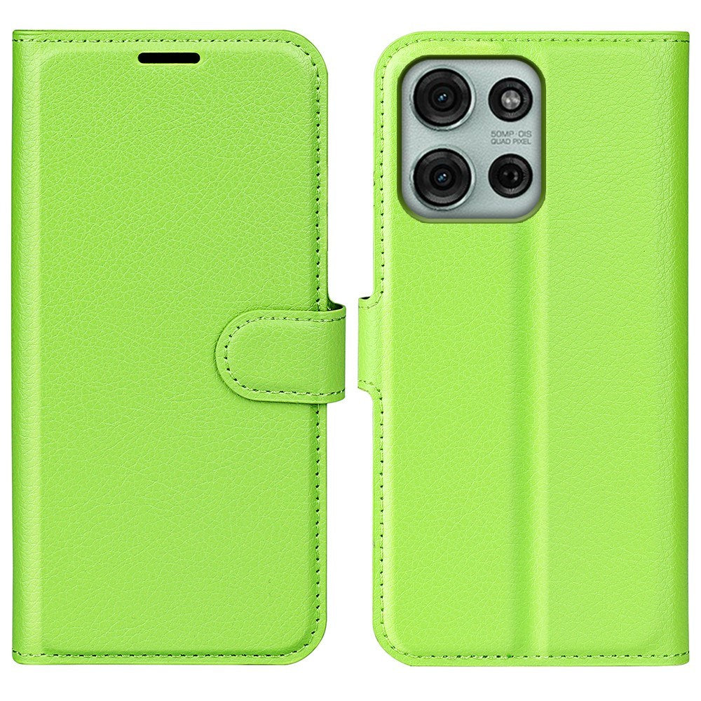 EIDERWOOD Motorola Moto G75 (5G) Kunstlæder Flip Cover m. Kortholder & Ståfunktion - Grøn