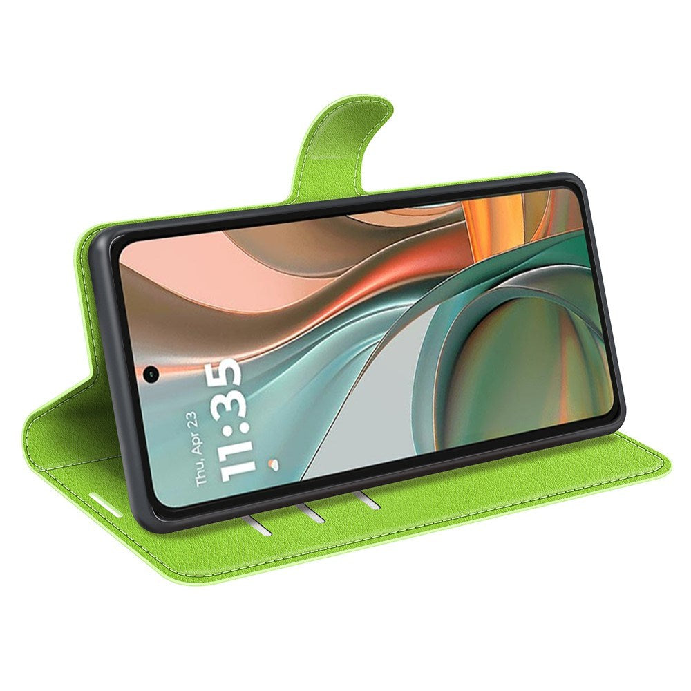 EIDERWOOD Motorola Moto G75 (5G) Kunstlæder Flip Cover m. Kortholder & Ståfunktion - Grøn