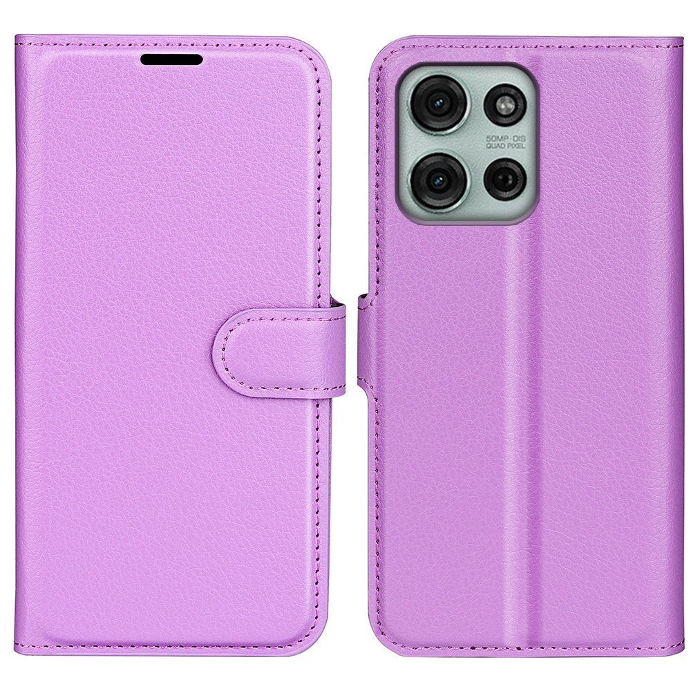 EIDERWOOD Motorola Moto G75 (5G) Kunstlæder Flip Cover m. Kortholder & Ståfunktion - Lilla