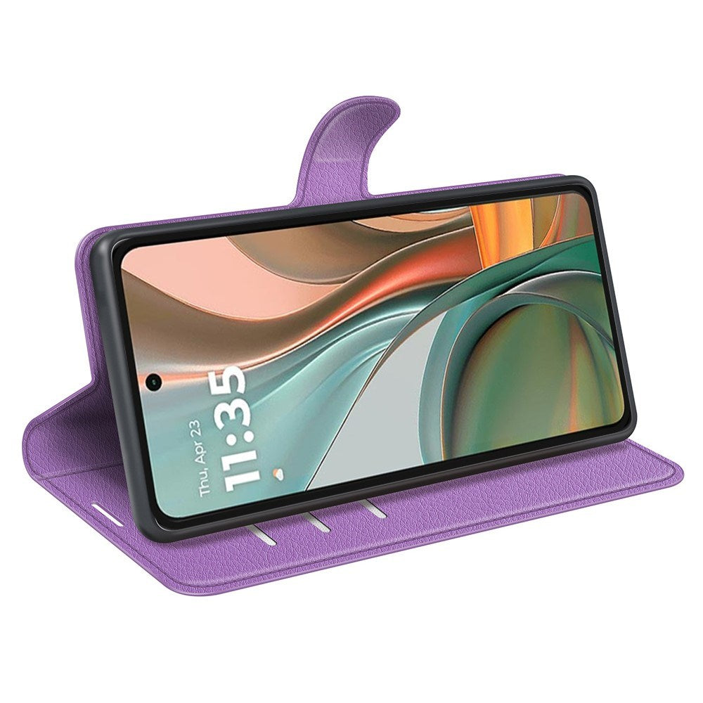 EIDERWOOD Motorola Moto G75 (5G) Kunstlæder Flip Cover m. Kortholder & Ståfunktion - Lilla
