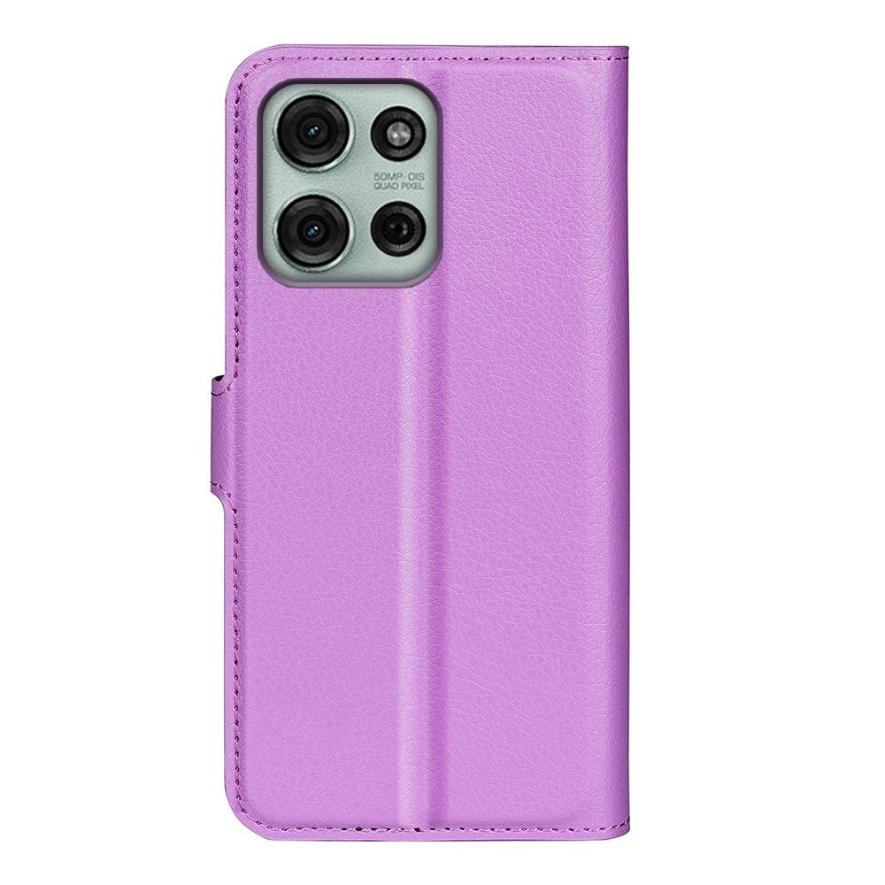 EIDERWOOD Motorola Moto G75 (5G) Kunstlæder Flip Cover m. Kortholder & Ståfunktion - Lilla