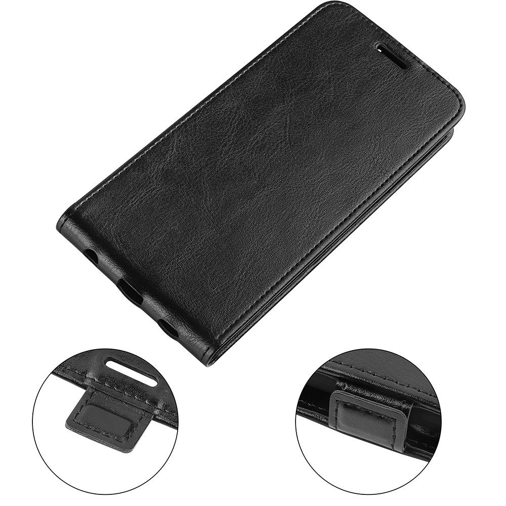 EIDERWOOD Motorola Moto G75 5G Case med Kortlommer – Vertikal Flip Kunstlæder Etui - Sort