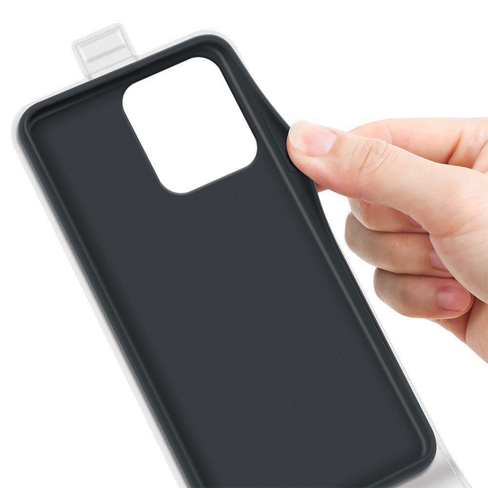 EIDERWOOD Motorola Moto G75 5G Case med Kortlommer – Vertikal Flip Kunstlæder Etui - Hvid