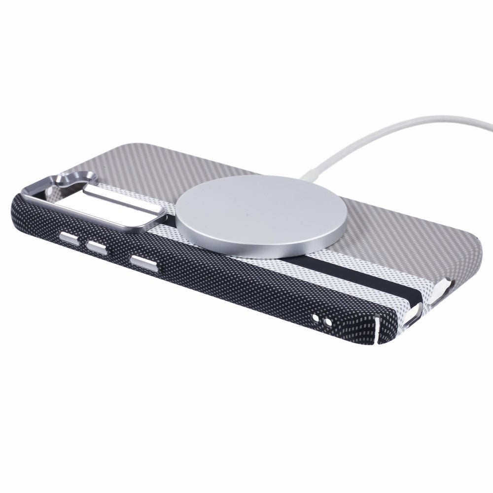 EIDERWOOD Mønstret Carbon Cover - Samsung Galaxy S23 - MagSafe Kompatibel - Grey Stripes