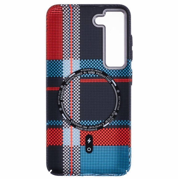 EIDERWOOD Mønstret Carbon Cover - Samsung Galaxy S23 - MagSafe Kompatibel - Dark Checkered Pattern