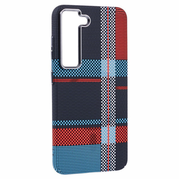 EIDERWOOD Mønstret Carbon Cover - Samsung Galaxy S23 - MagSafe Kompatibel - Dark Checkered Pattern