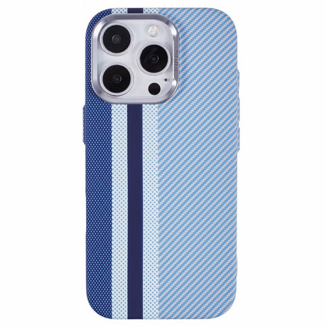EIDERWOOD Mønstret Carbon Cover - iPhone 16 Pro - MagSafe Kompatibel - Blue Stripes