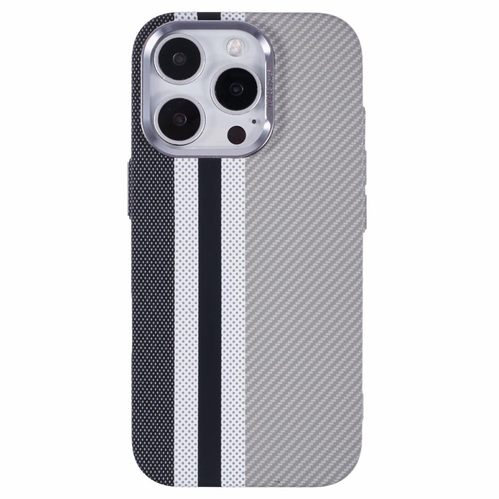 EIDERWOOD Mønstret Carbon Cover - iPhone 16 Pro - MagSafe Kompatibel - Grey Stripes
