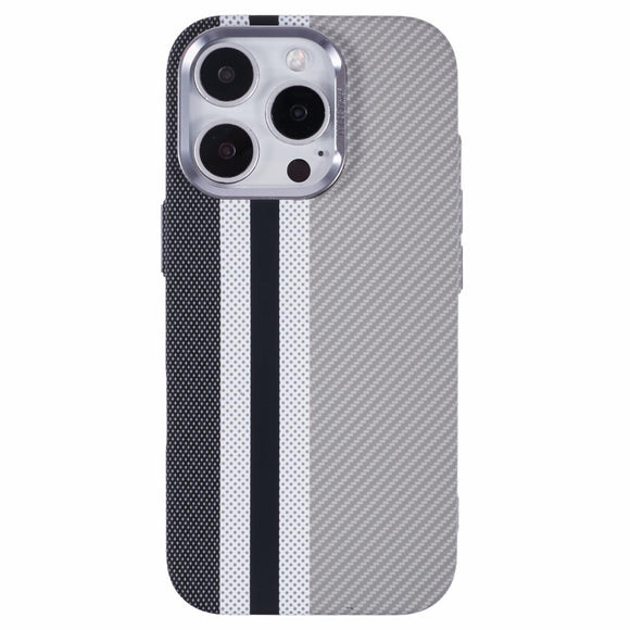 EIDERWOOD Mønstret Carbon Cover - iPhone 16 Pro - MagSafe Kompatibel - Grey Stripes