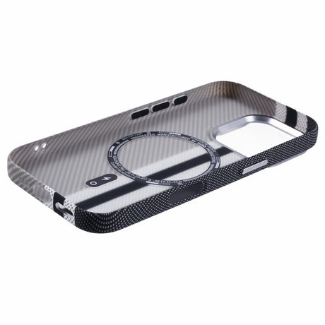 EIDERWOOD Mønstret Carbon Cover - iPhone 16 Pro - MagSafe Kompatibel - Grey Stripes