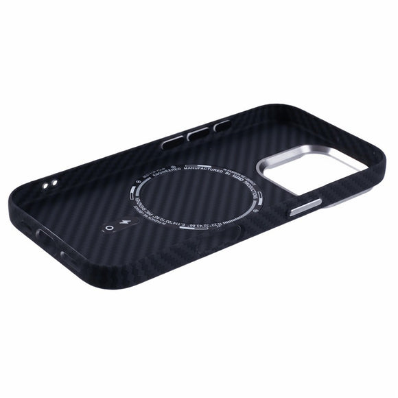 EIDERWOOD Mønstret Carbon Cover - iPhone 16 Pro - MagSafe Kompatibel - Black