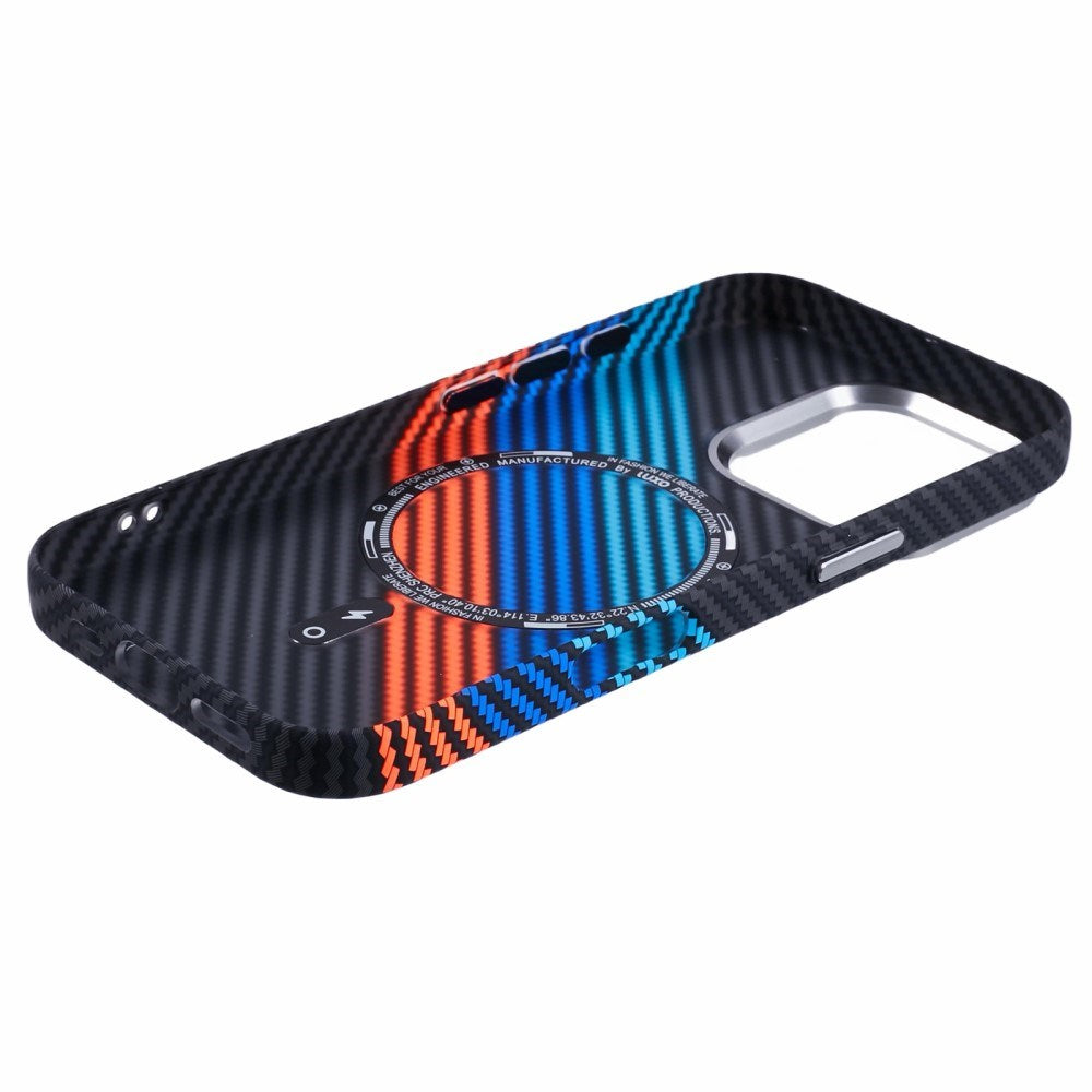 EIDERWOOD Mønstret Carbon Cover - iPhone 16 Pro - MagSafe Kompatibel - Colorful Stripes