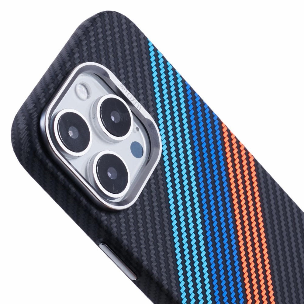 EIDERWOOD Mønstret Carbon Cover - iPhone 16 Pro - MagSafe Kompatibel - Colorful Stripes