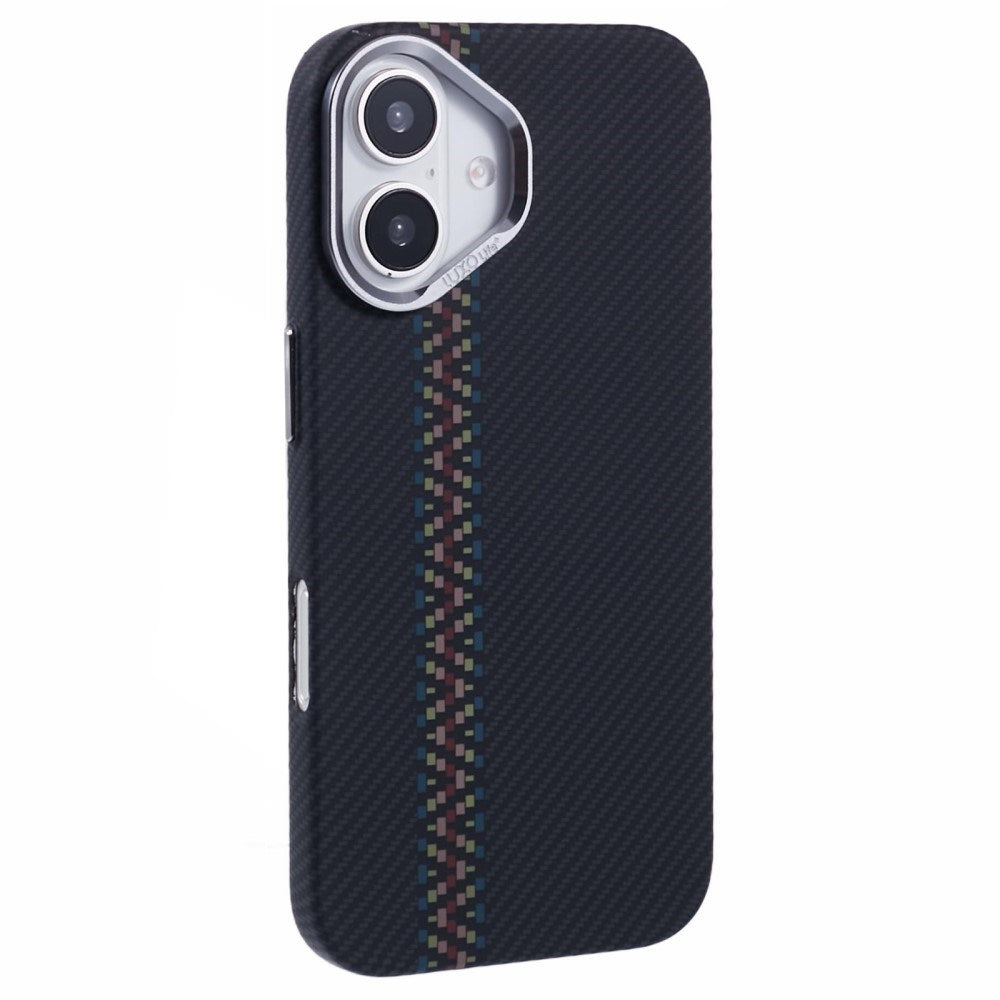 EIDERWOOD Mønstret Carbon Cover - iPhone 16 - MagSafe Kompatibel - Dark ZigZag Pattern