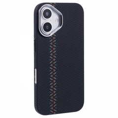 EIDERWOOD Mønstret Carbon Cover - iPhone 16 - MagSafe Kompatibel - Dark ZigZag Pattern