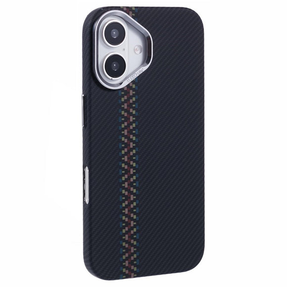 EIDERWOOD Mønstret Carbon Cover - iPhone 16 - MagSafe Kompatibel - Dark ZigZag Pattern