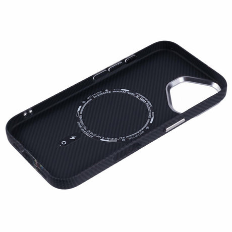 EIDERWOOD Mønstret Carbon Cover - iPhone 16 - MagSafe Kompatibel - Dark ZigZag Pattern