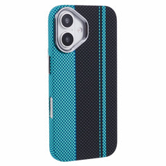 EIDERWOOD Mønstret Carbon Cover - iPhone 16 - MagSafe Kompatibel - Blue/Black
